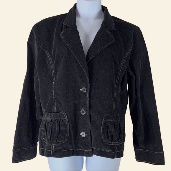 Tulle Plus Corduroy Blazer - Picture 1 of 7